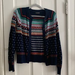 J Crew Cherry Cardigan